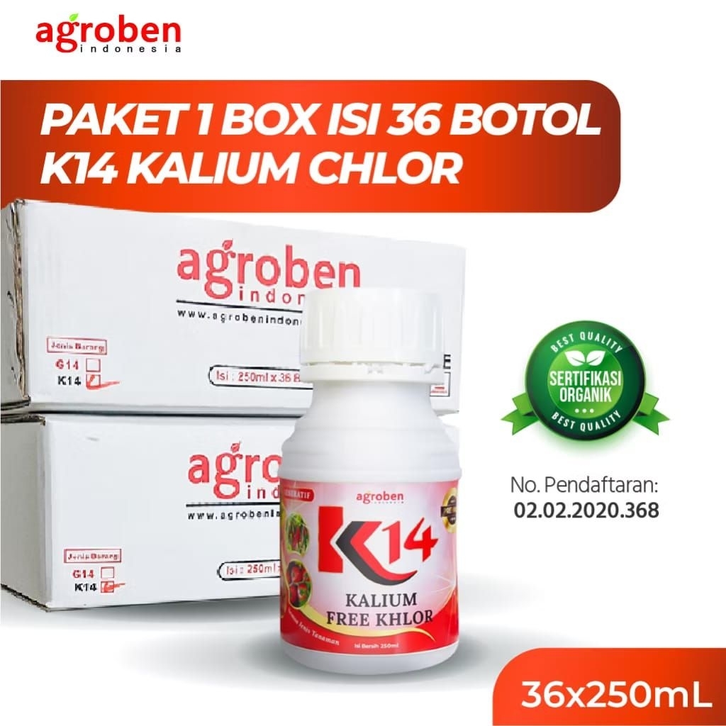 (Official) K14 Pupuk Organik Cair 1 Box (36 BOTOL)
