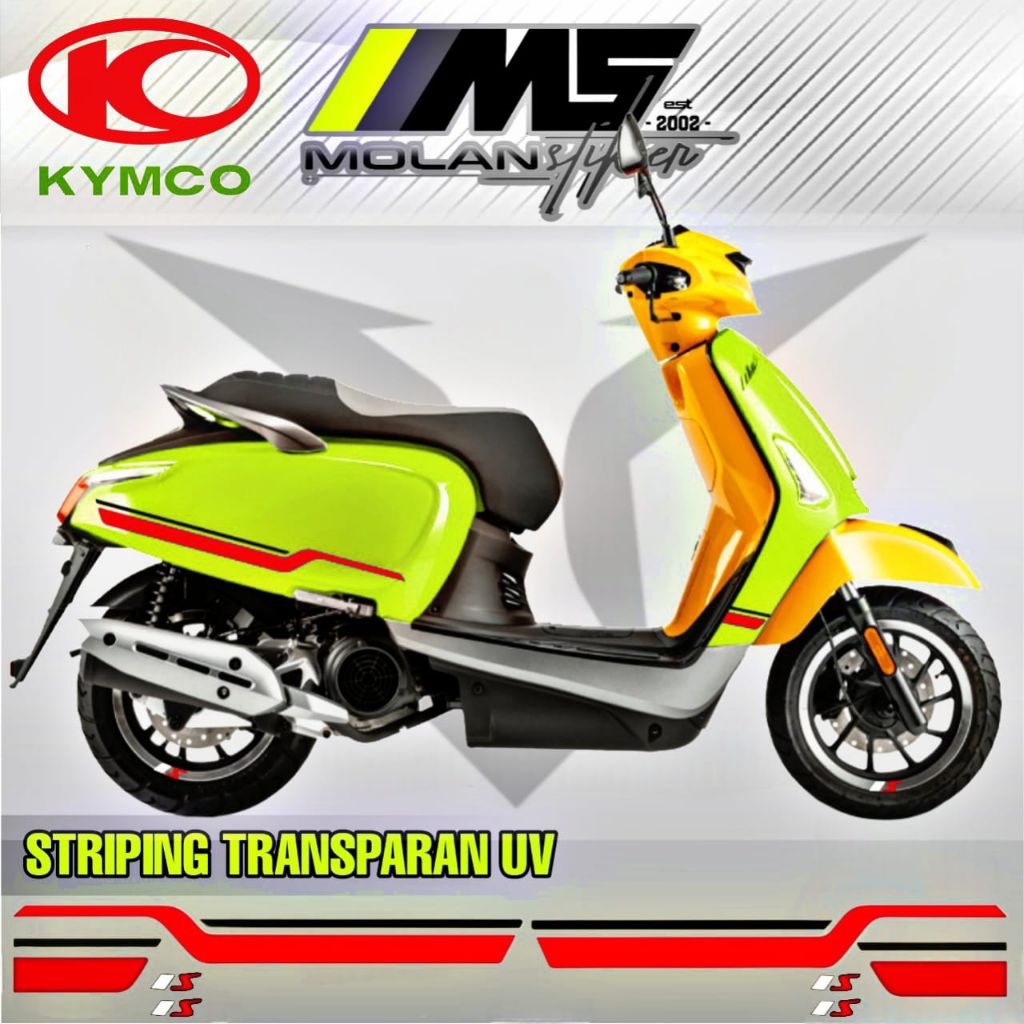 Decal Sticker Striping Variasi Transparan Uv Kymco Like 125 Sport Kymco Like 150i Abs Kymco Like 125