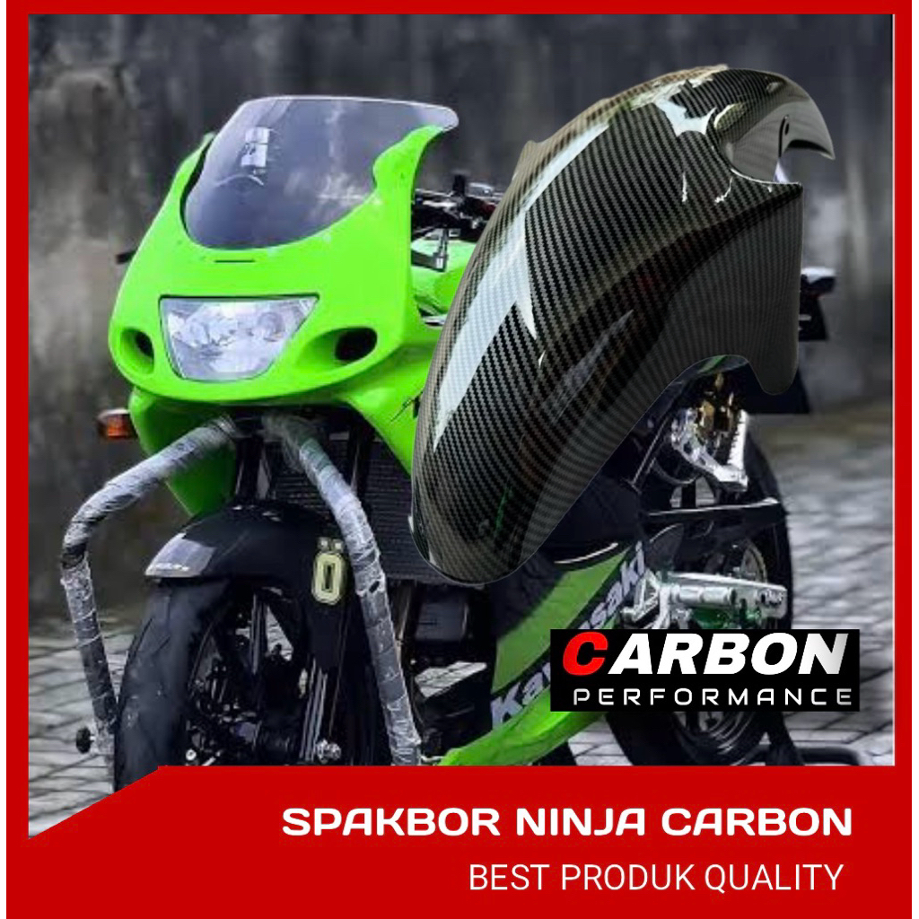 SPAKBOR DEPAN NINJA RR CARBON GLOSY ▪️spakbor slebor depan Kawasaki ninja rr carbon karbon