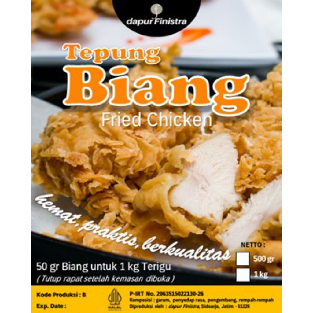 

TEPUNG BIANG FRIED CHICKEN 1kg By Dapur Finistra