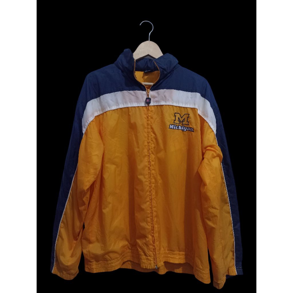 preloved jaket windbreaker starter Michigan vintage oren size XL