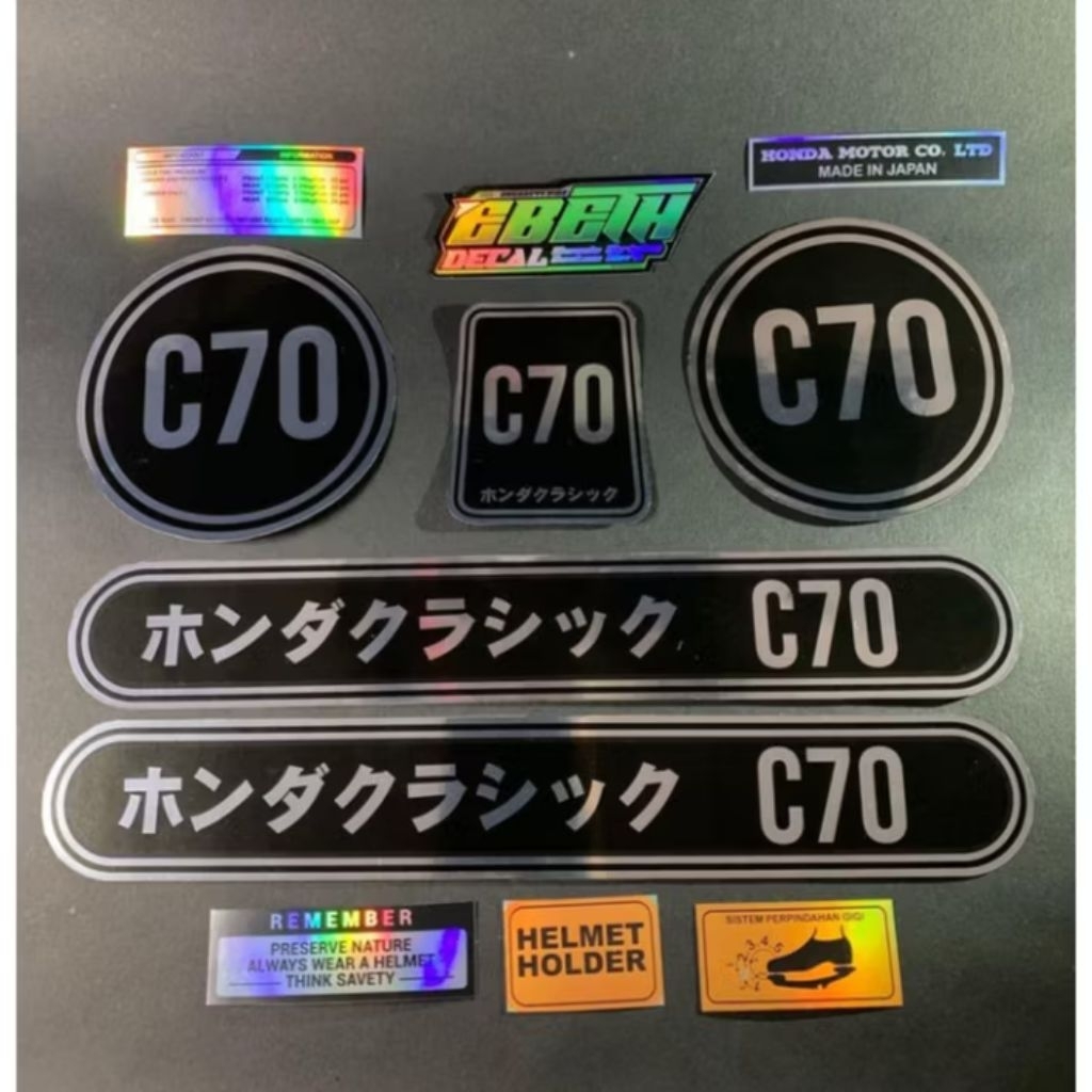 

STIKER/STRIPING HONDA C70 VARIASI TULISAN CINA