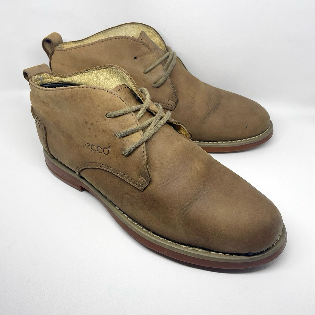 Sepatu Boot Pria kulit ECCO Formal Kasual Second
