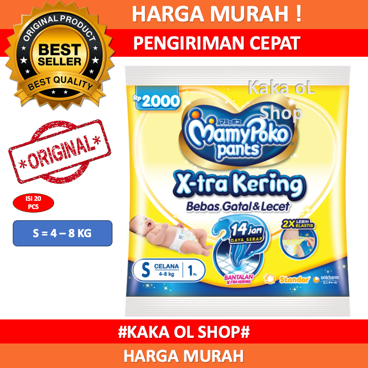 Mamypoko Pants / Popok Celana Renceng Xtra Kering Ukuran NBS/S/M/L/XL/XXL Isi 20 Pcs