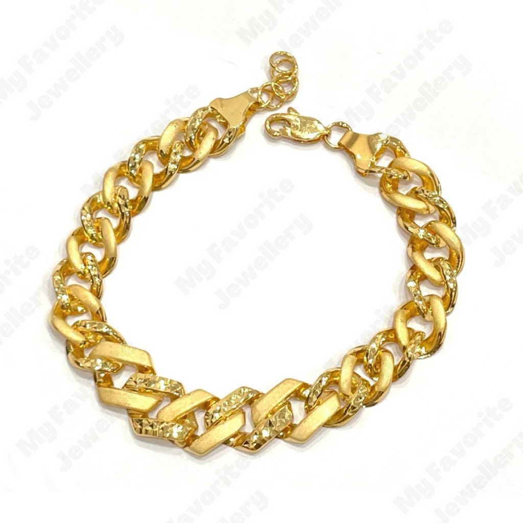 Gelang Sisik Naga Rantai HarleyEmas Asli Kadar 700 16K