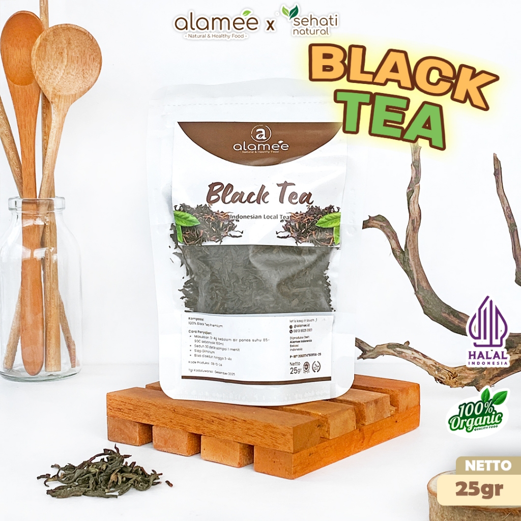 

ALAMEE Black Tea Teh Hitam Organic Kering Organik Blacktea Minuman Herbal Siap Seduh Minum 25gr