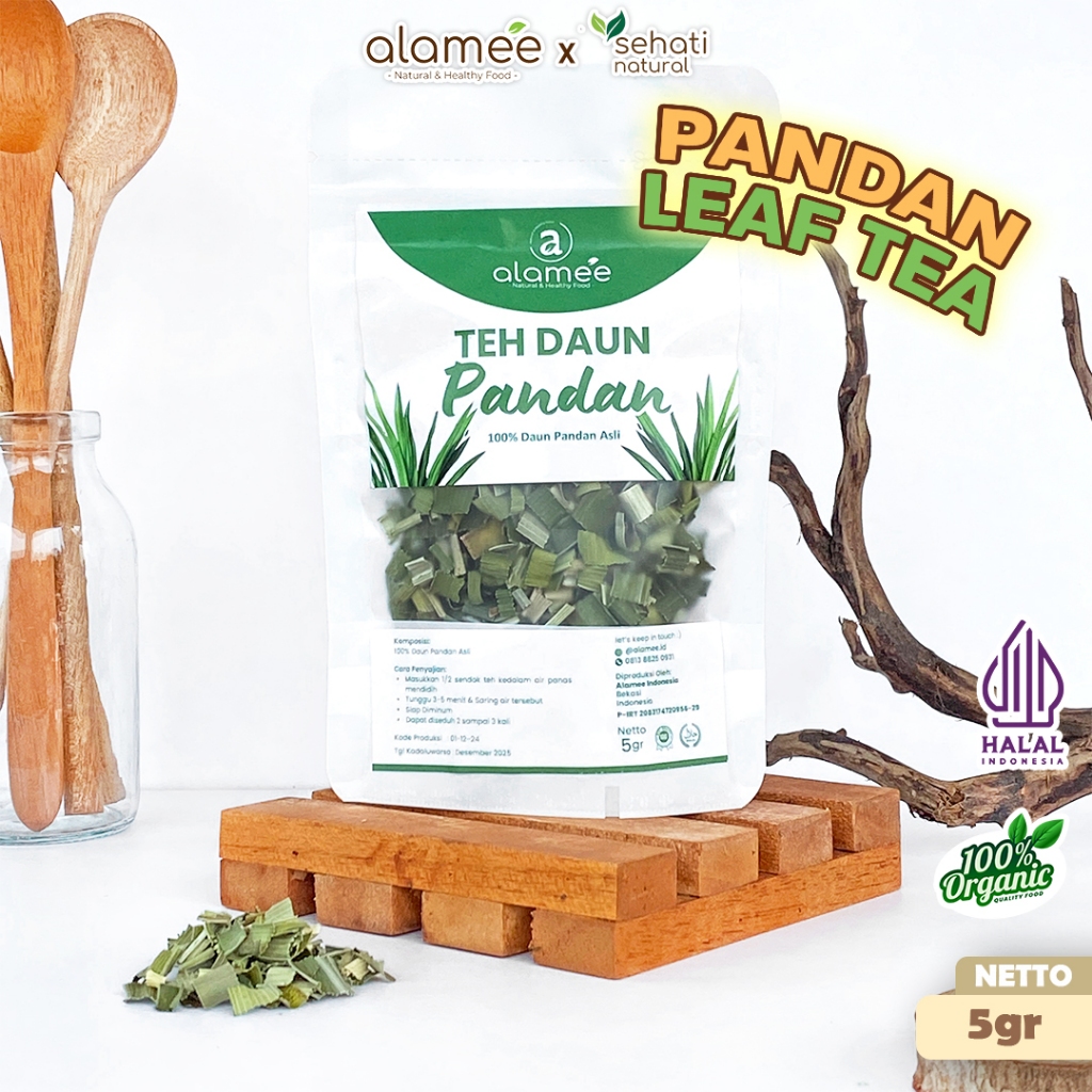 

Teh Daun Pandan Kering Leaf Tea Organik Alami Minuman Herbal Siap Minum Seduh 5gr