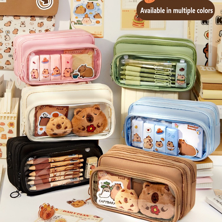

Tas Pensil Capybara Imut Tas Pensil Lepas Pasang Multifungsi dengan Kapasitas Besar untuk Penyimpanan Alat Tulis, Cocok sebagai Hadiah untuk Siswa