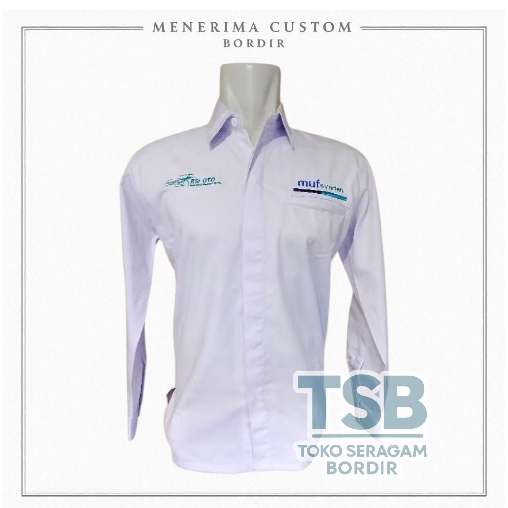 Kemeja MUF Syariah Kemeja OTO BSI Bordir Komputer