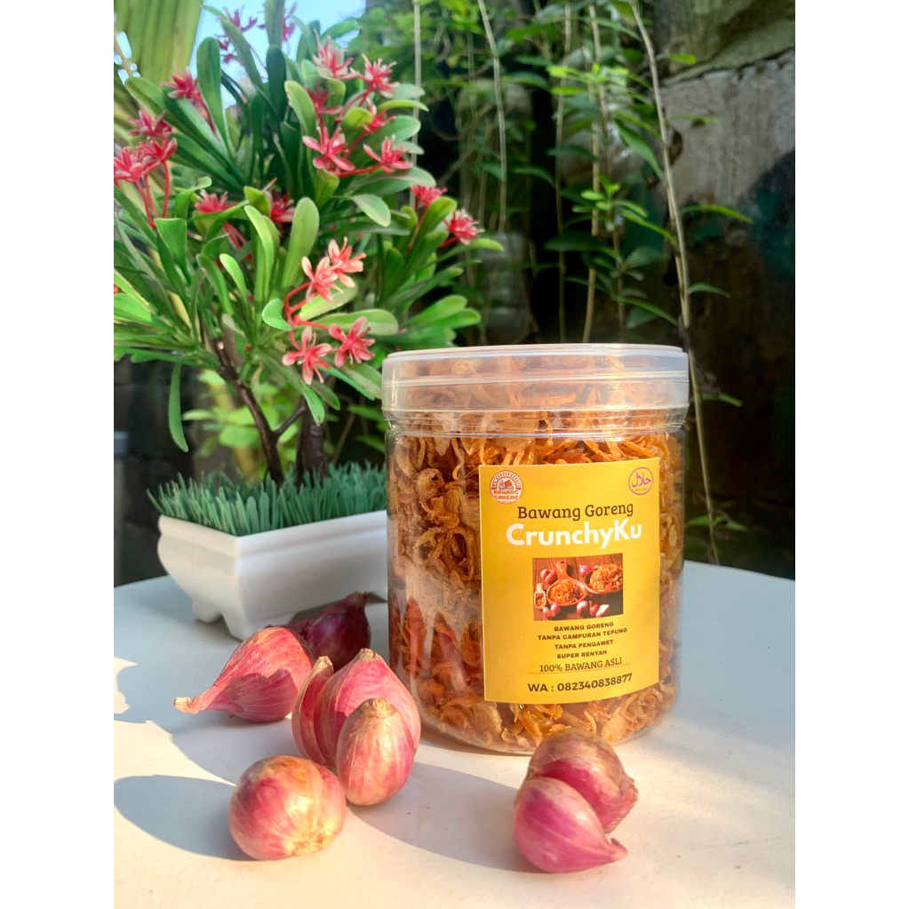 

Bawang goreng crunchyku (200g) gurih renyah tanpa bahan campuran 100% bawang asli
