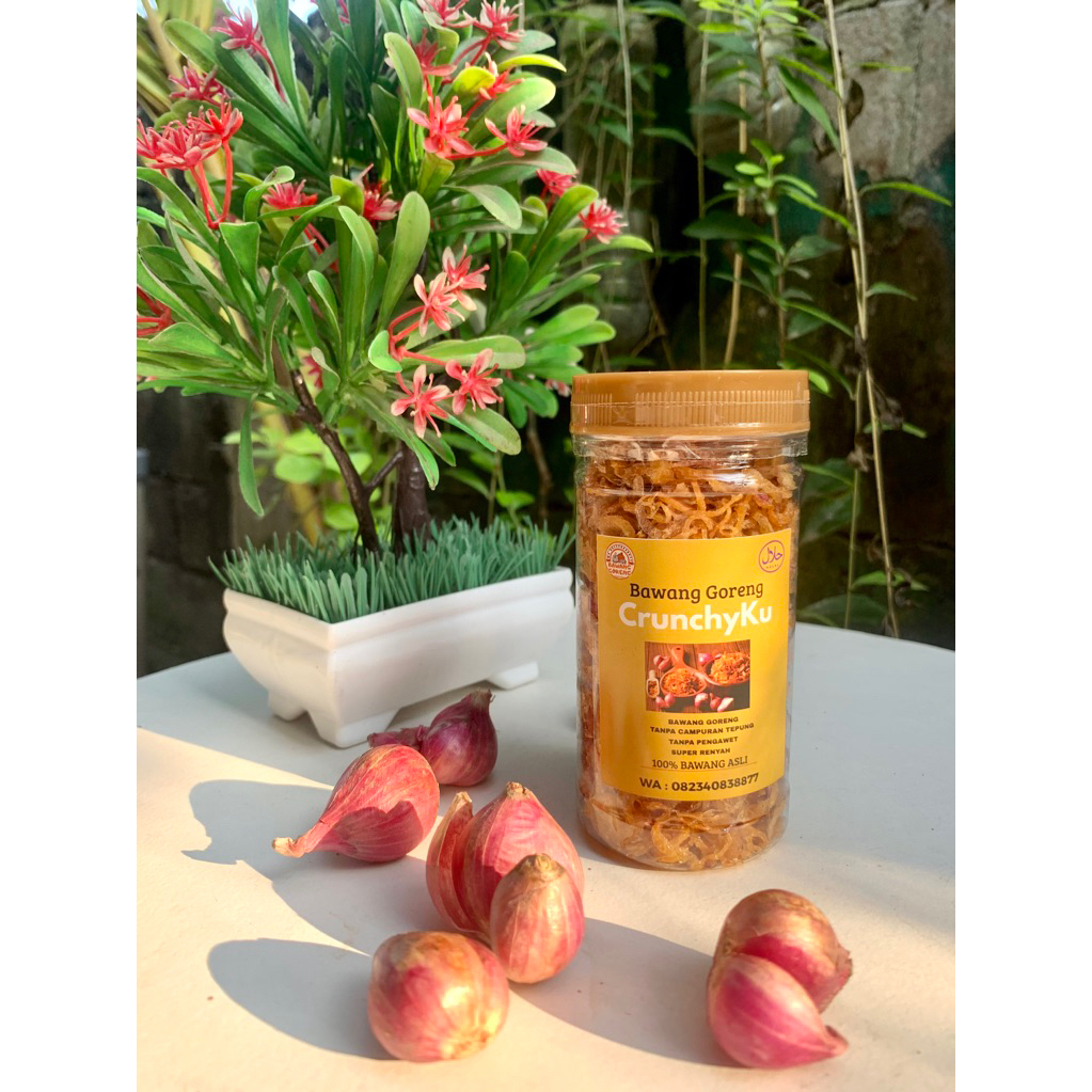 

Bawang goreng crunchyku (100g) gurih renyah tanpa bahan campuran 100% bawang asli