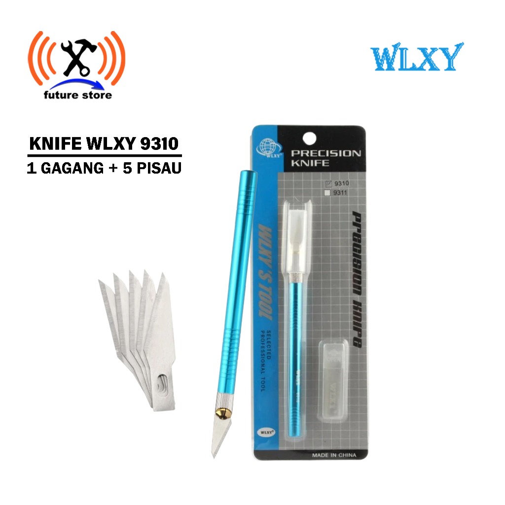 

WLXY 9310 PISAU UKIR ORIGINAL - WLXY 1 GAGANG 5 PISAU - PISAU TEKNISI ELEKTRONIK - PISAU SERBAGUNA MULTIFUNGSI - Tool Precision Knife with Replaceable Blade