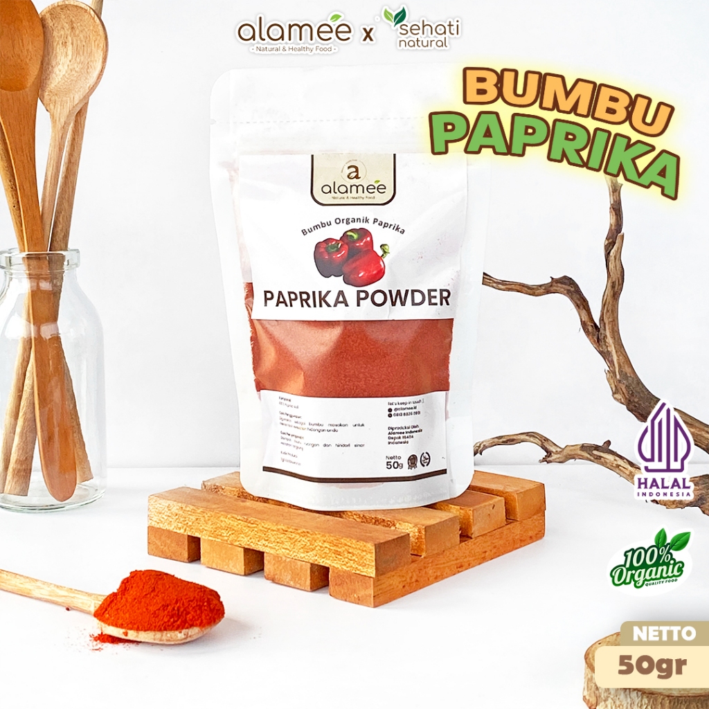 

ALAMEE Paprika Bubuk Seasoning Powder Ground Bumbu Dapur Instan Organik Murni Tanpa Campuran 50g