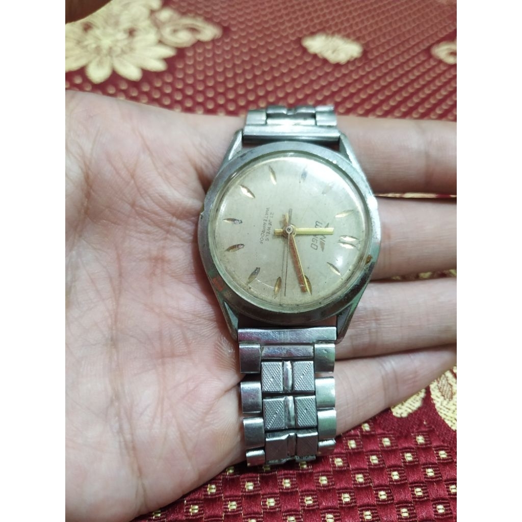 arloji jam tangan pria jadul wingo manual winding swiss made