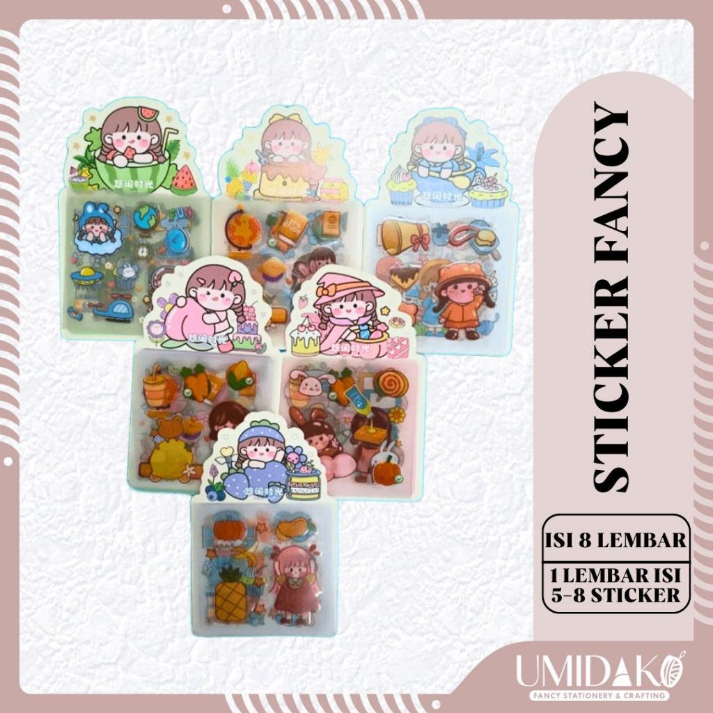

[UMIDAKO] STICKER DIARY JURNAL KARTUN LEISURE TIME