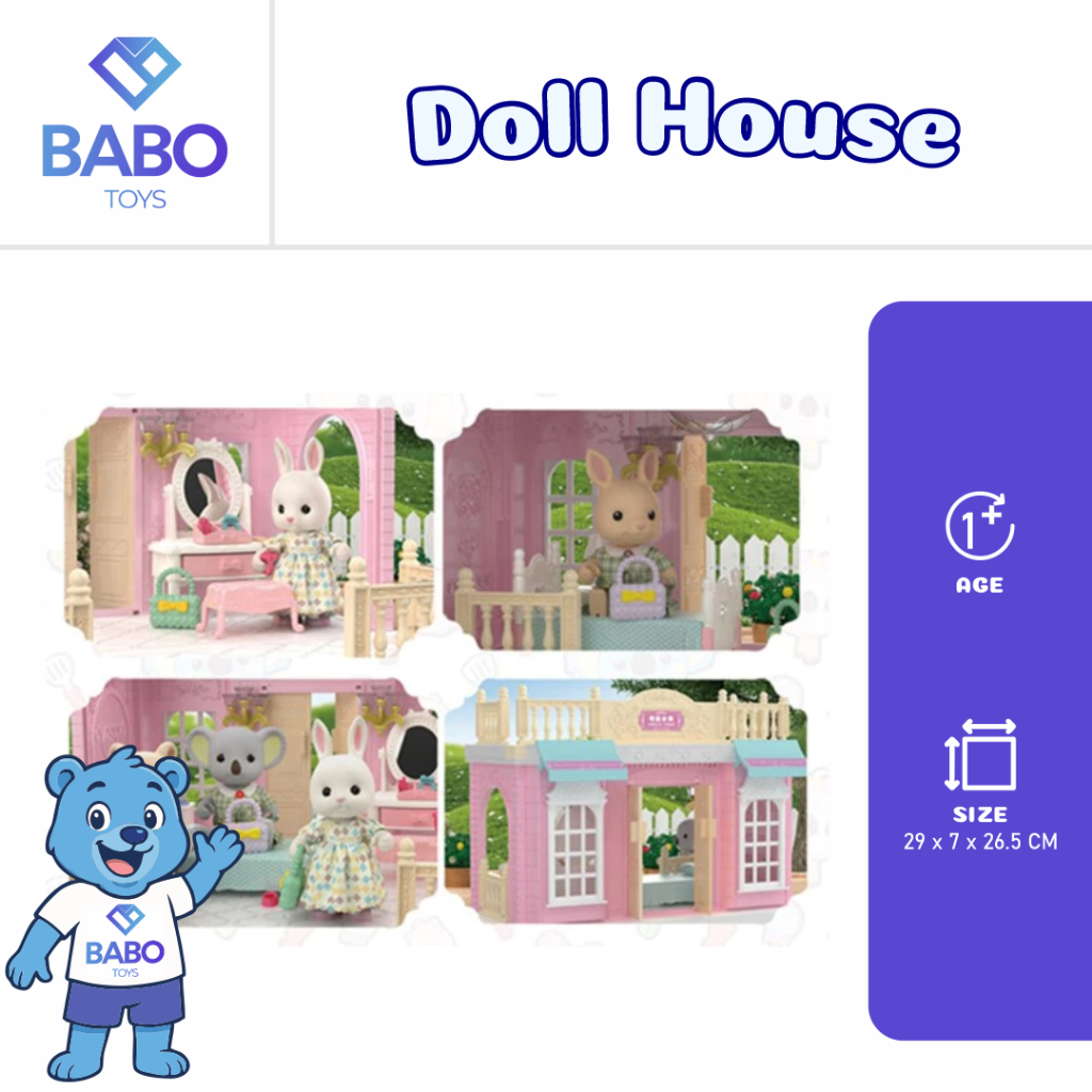 Promo Koala Diary Doll House - Koala Town House Koala Bedroom Bathroom Kitchen Sylvanian Family