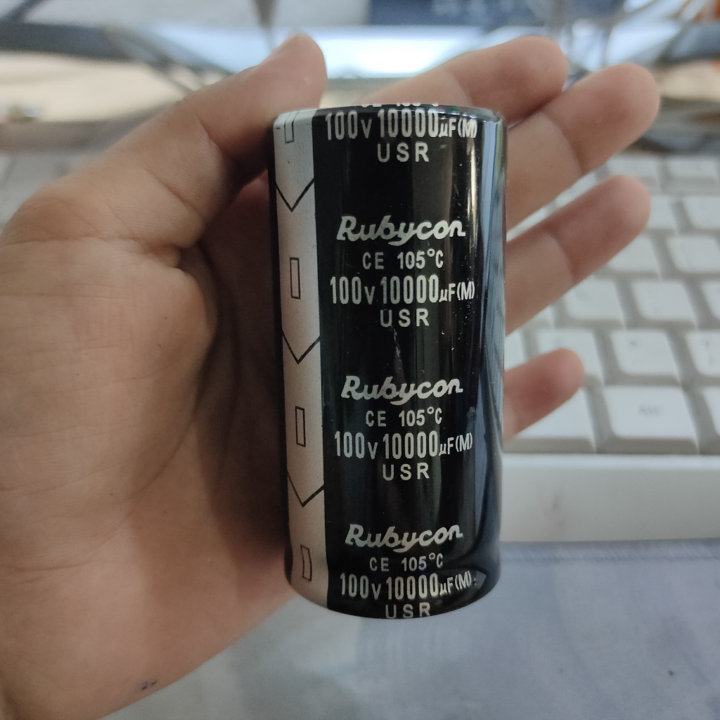 ELCO 10000UF 100V RUBYCON HITAM SILVER USR
