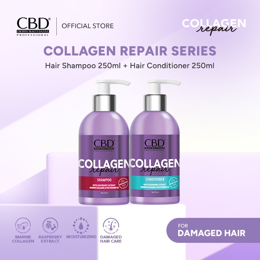 CBD Collagen Repair Shampoo | Conditioner - Shampoo Untuk Rambut Rusak 250 ml