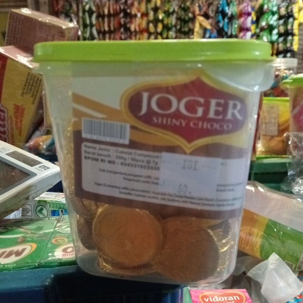 joger toples koin emas coklat isi 60 pcs
