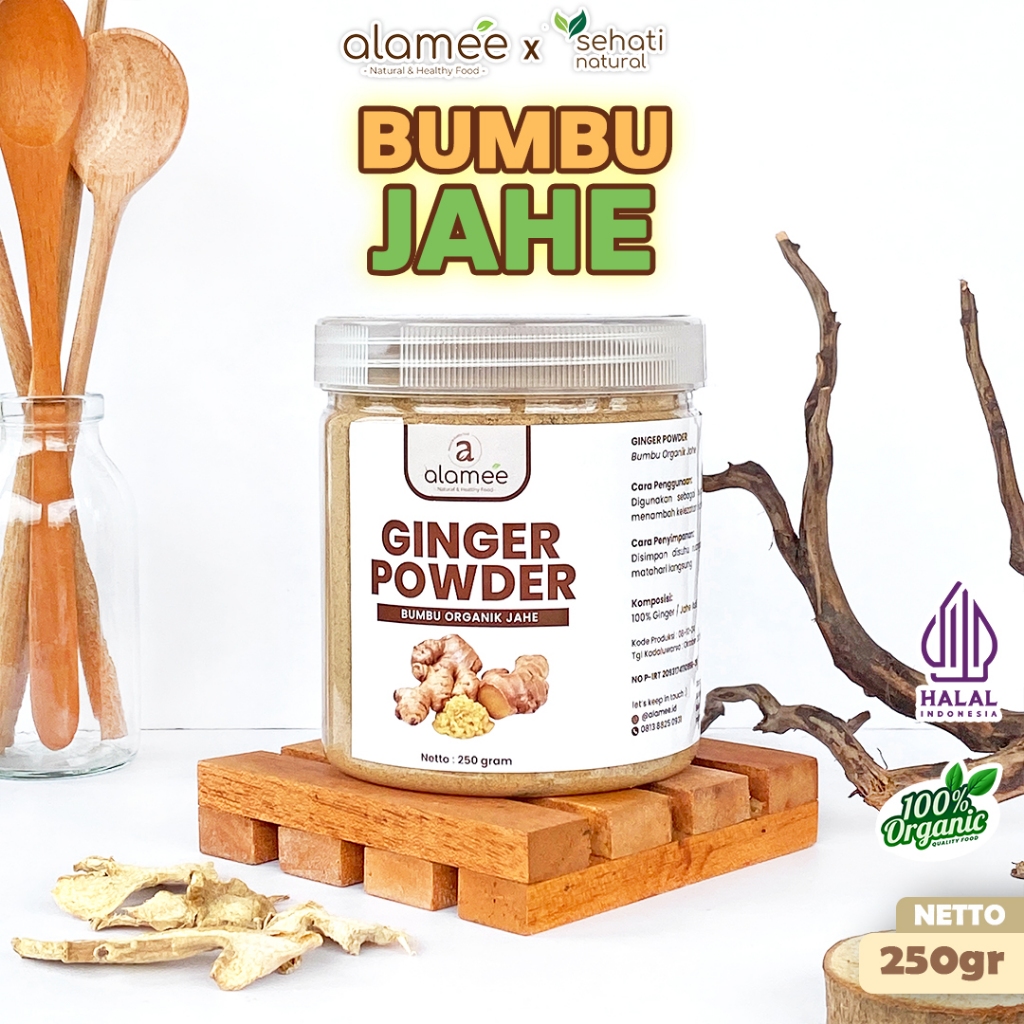 

Jahe Bubuk Ginger Powder Rempah Rimpang Kemasan Toples 250gr Murni Bumbu Organik Non Msg Siap Saji