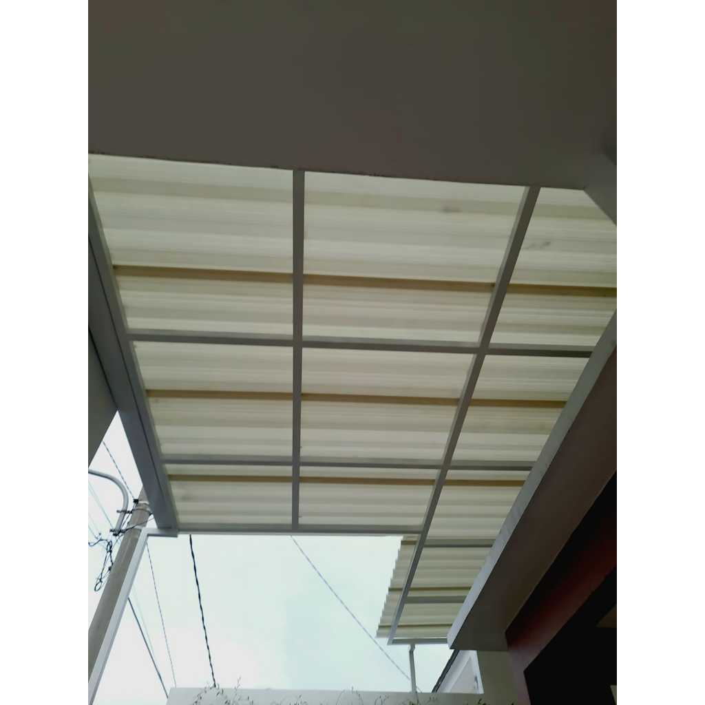 kanopi upvc double layer semi transparan