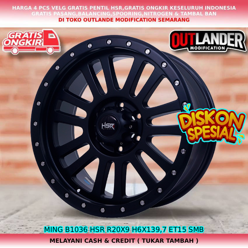 velg R20 velg lobang 6 untuk mobil pajero fortuner Hilux DoubleTriton Pregio dll hsr ming r20