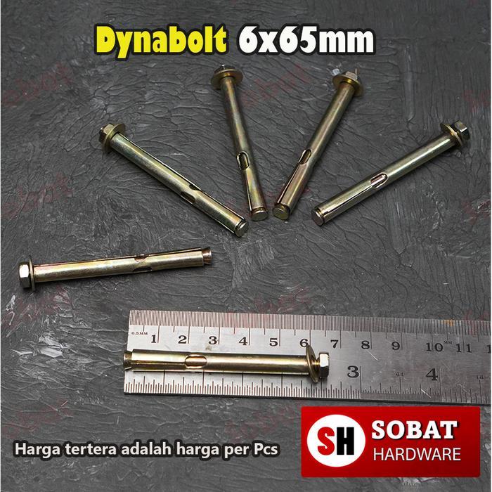 Dynabolt M6x65 Kuning 2523 / Baut Beton / Dyna bolt / Anchor Bolt M6 x 65 - 6X65