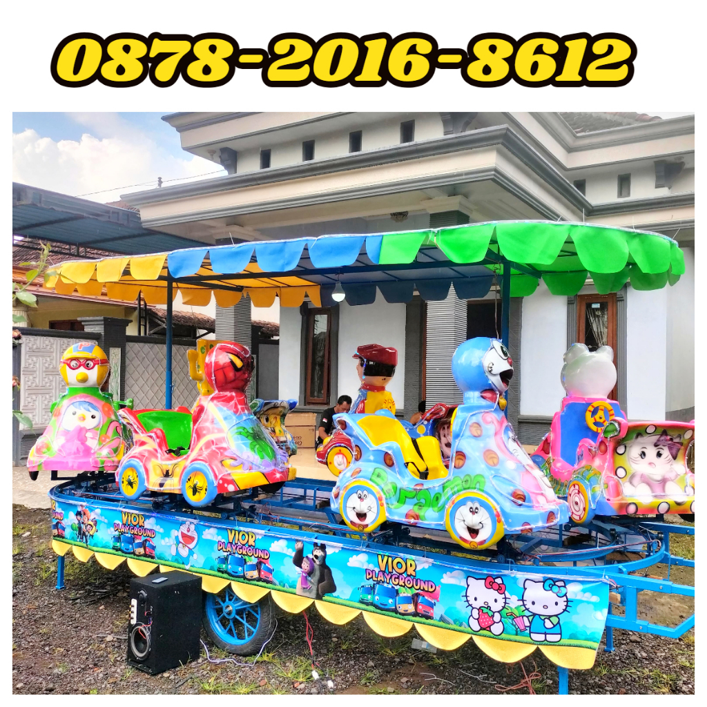 Odong-odong Kereta Panggung model karakter kartun terbaru