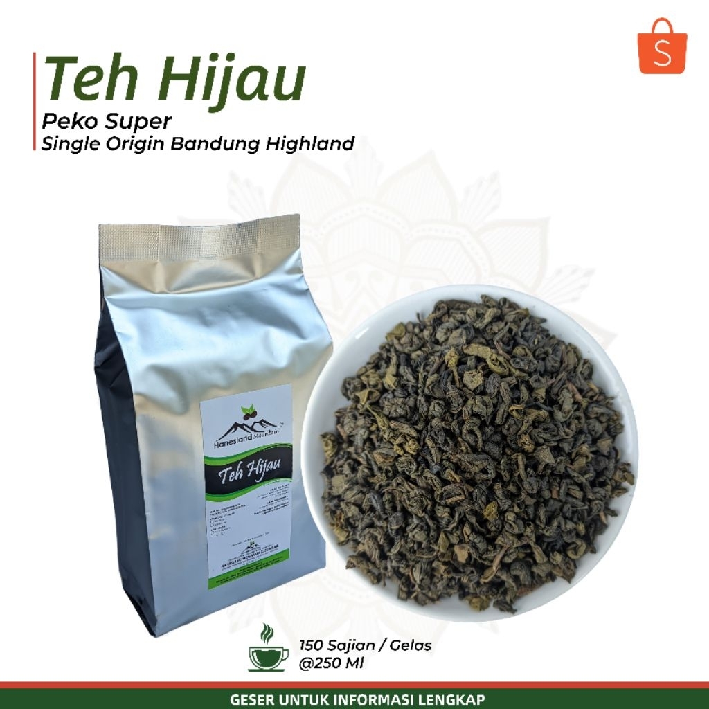 

Teh Hijau Green Tea Pekoe Super Daun Teh Hijau Asli Pucuk Pekoe