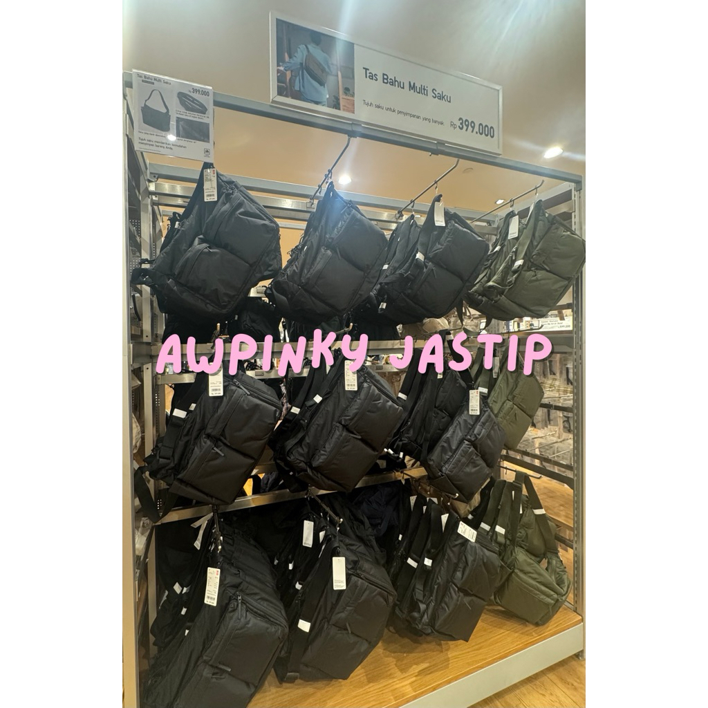 JASTIP UNIQLO TAS WATERPROOF SLING SHOULDER BAG UNISEX