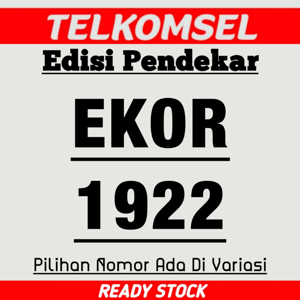 Telkomsel Simpati - Kartu Perdana Nomor Cantik -  EKOR PENDEKAR 1922