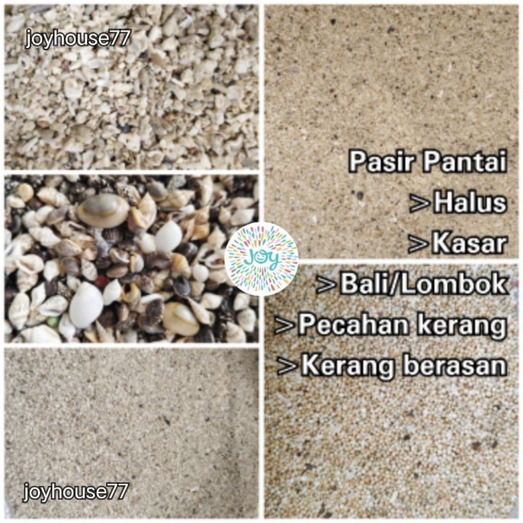 Pasir Pantai Asli Alami Halus Kasar Bali Lombok Berasan Kerang Pecahan Karang Kualitas Bagus Aquariu