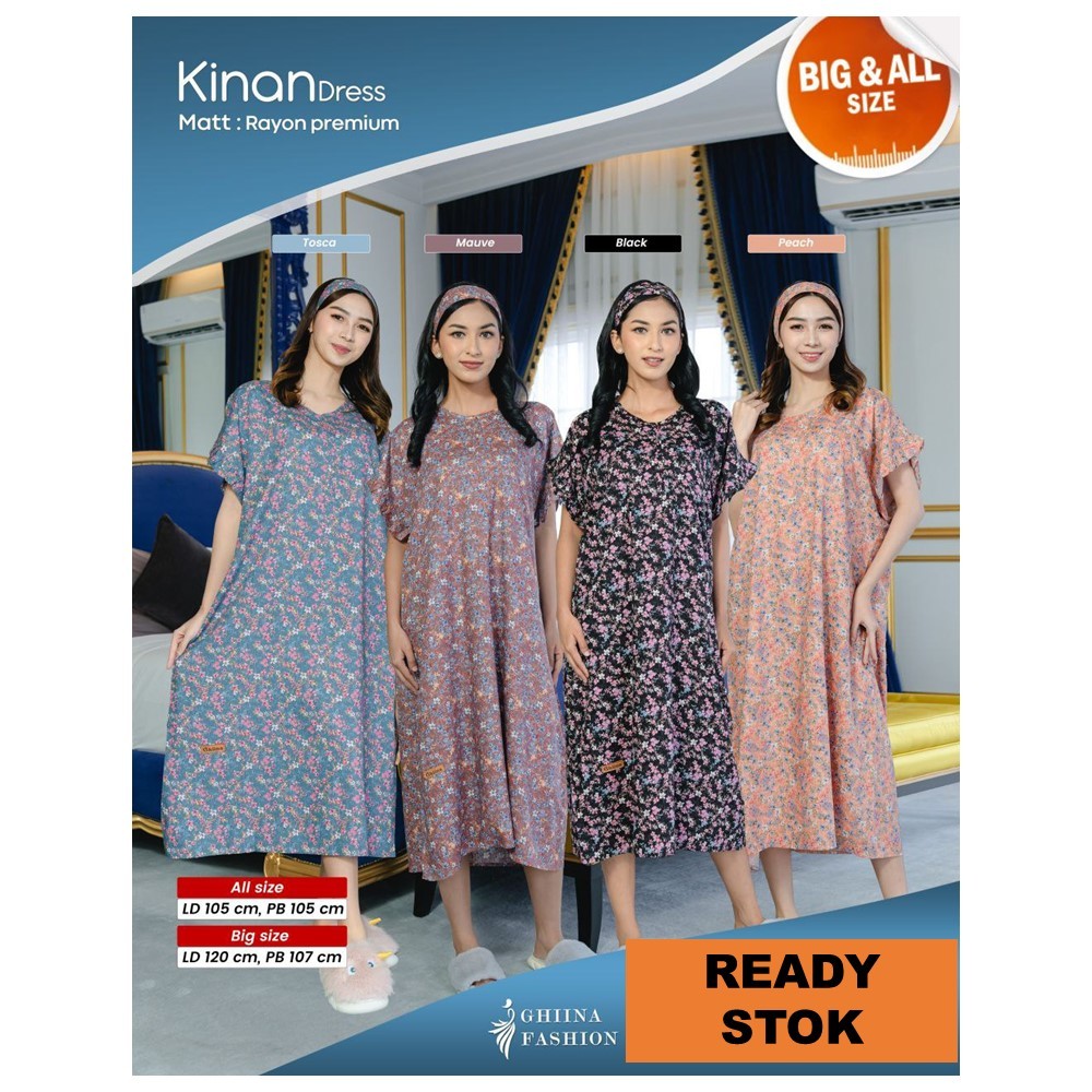 KINAN DRESS MOM - KINAN DRESS KIDS - GHIINA FASHION - BAHAN RAYON PREMIUM - DRESS TERBARU GHIINA FAS
