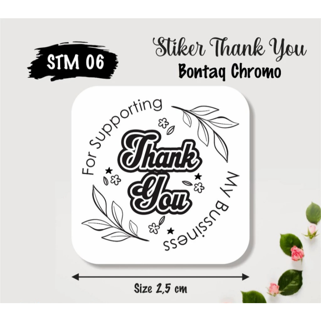 

STIKER THANK YOU BONTAK CHROMO KOTAK ROUND MURAH STM 06 READY STOCK