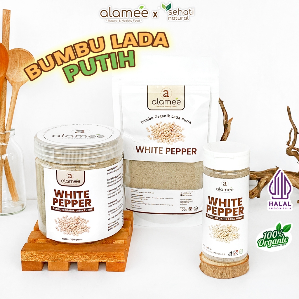 

White Pepper Powder Lada Putih Bubuk Marica Whitepepper Rimpang Rempah Murni Asli Tanpa Campuran
