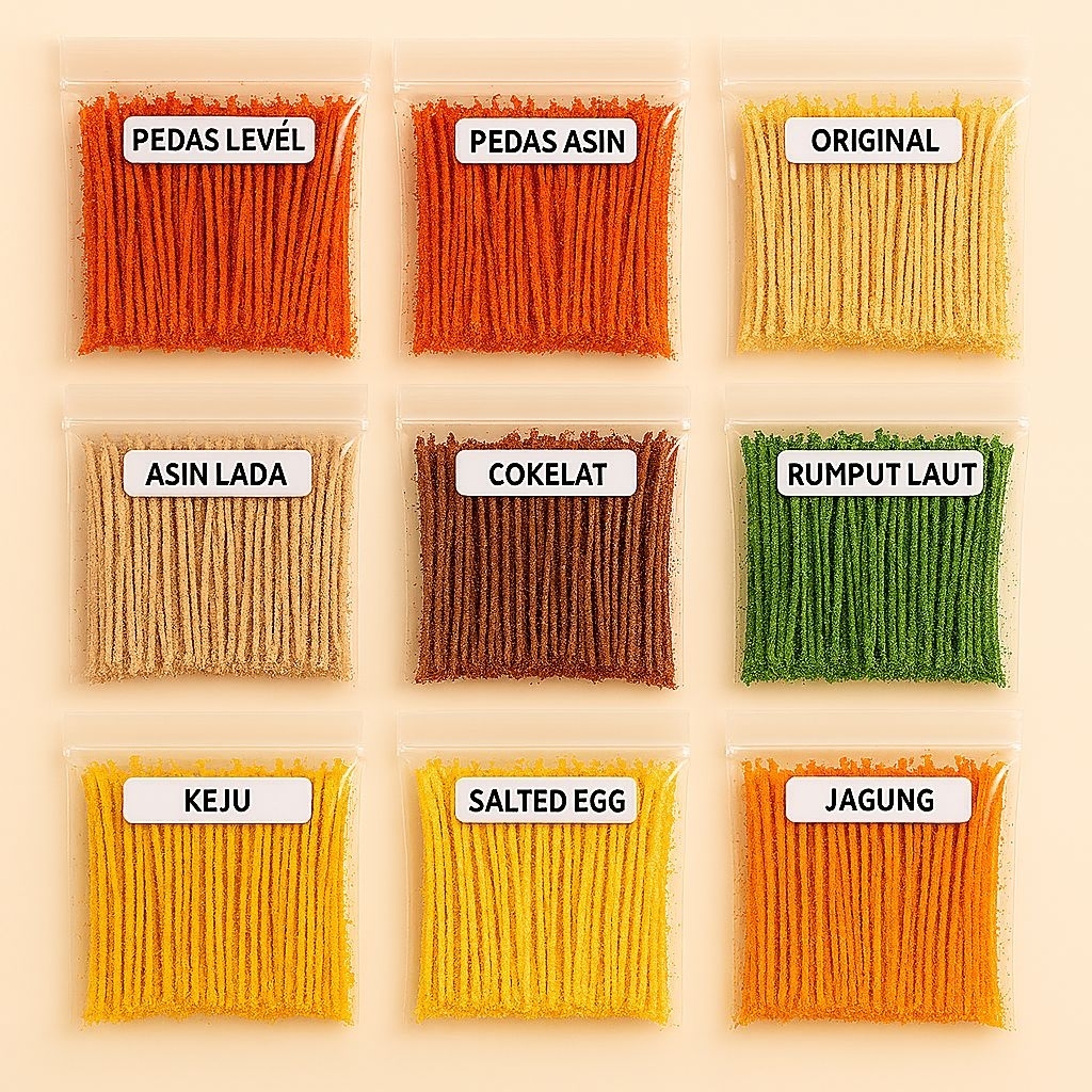 

MIE LIDI TIPIS 100GRAM, MIE LIDI VARIAN, MIE LIDI JADUL, MIE SAPU LIDI, MIE 10 RASA, MIE KEMASAN KECIL // SNACK LIDI MITRACEMILANID