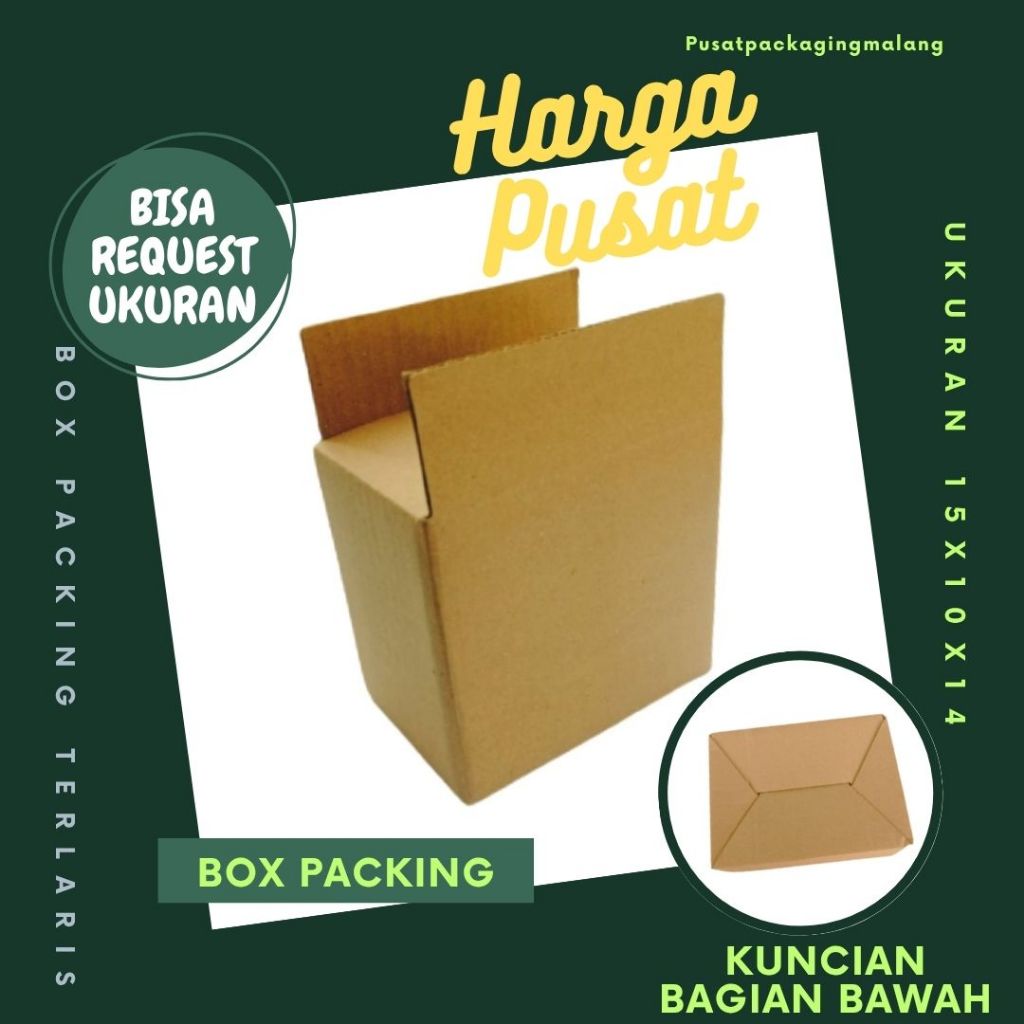 

Kardus 15x10x14 Box A0 Packing Karton Dus Kotak Kemasan kosmetik Jamu Obat Madu Pusat Packaging