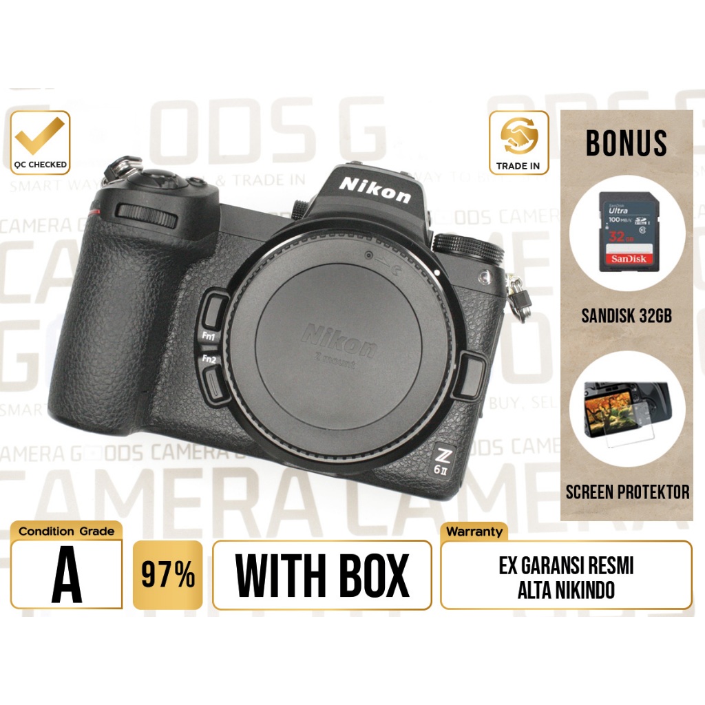Kamera Mirrorless Nikon Z6 II Second Grade A / Nikon Z6II Bekas Garansi