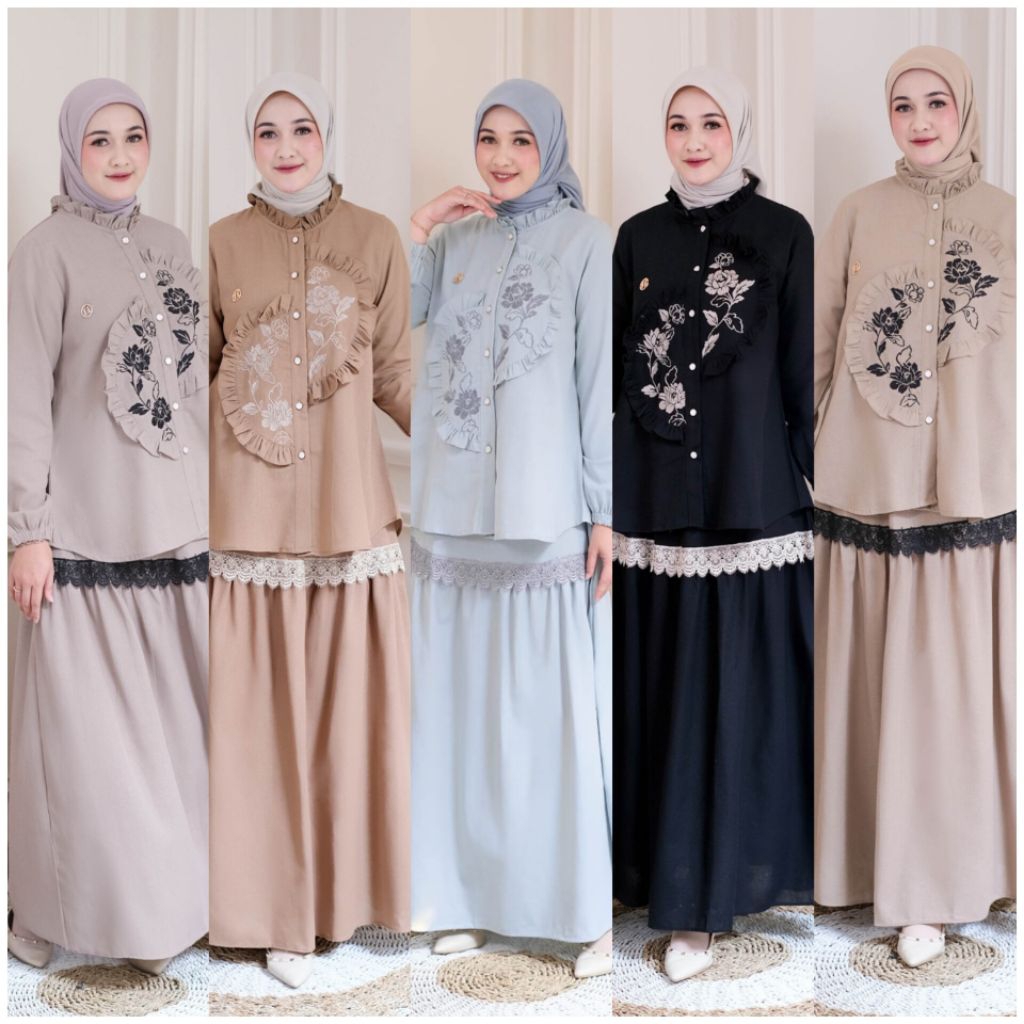 Setelan Rok Rosella set by ninos design original 100%