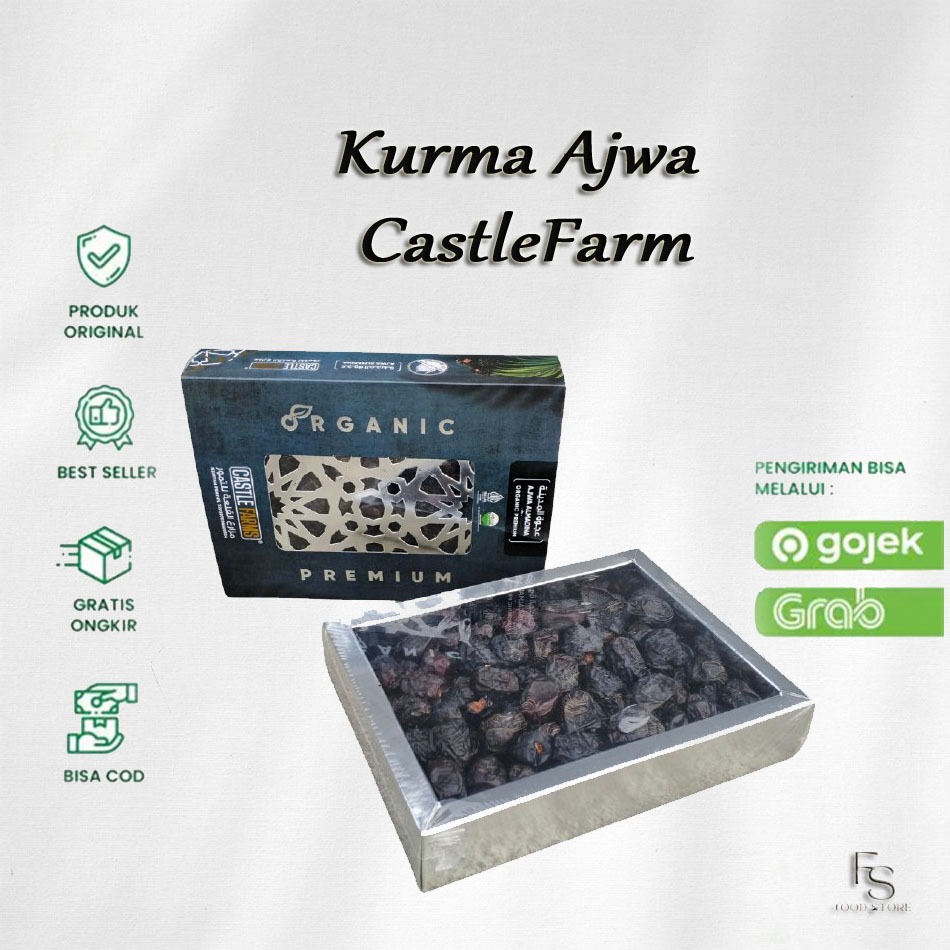 

Ajwa Castle Farm Murah/kurma Ajwa premium Castle Farm 1kg/Ajwa Castle Farm Premium 1 Kg Empuk