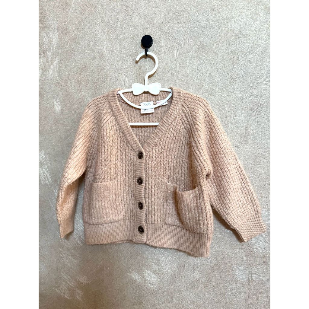 PRELOvED Baju Anak perempuan   - Cardigan knit zara Size 12-18 Months, bsa sampe 3 Tahun LD sekitar8