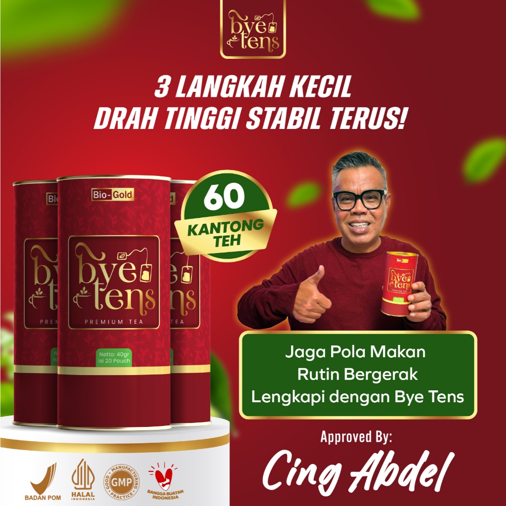 

Bye Tens Premium Tea Mencegah Stroke & Menurunkan Tekanan Darah Teh Celup Herbal Isi 20 Kantong