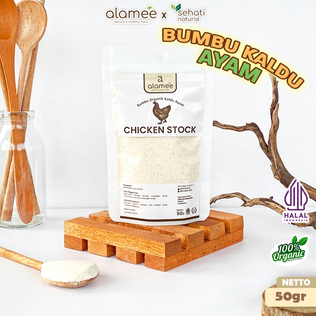 

ALAMEE Kaldu Ayam Bubuk Non MSG Bumbu Dapur Organik Chicken Powder 50gr SEHATI