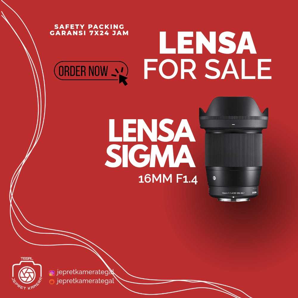 LENSA SIGMA 16MM F1.4 & 30MM F1.4 FOR SONY FUJI CANON
