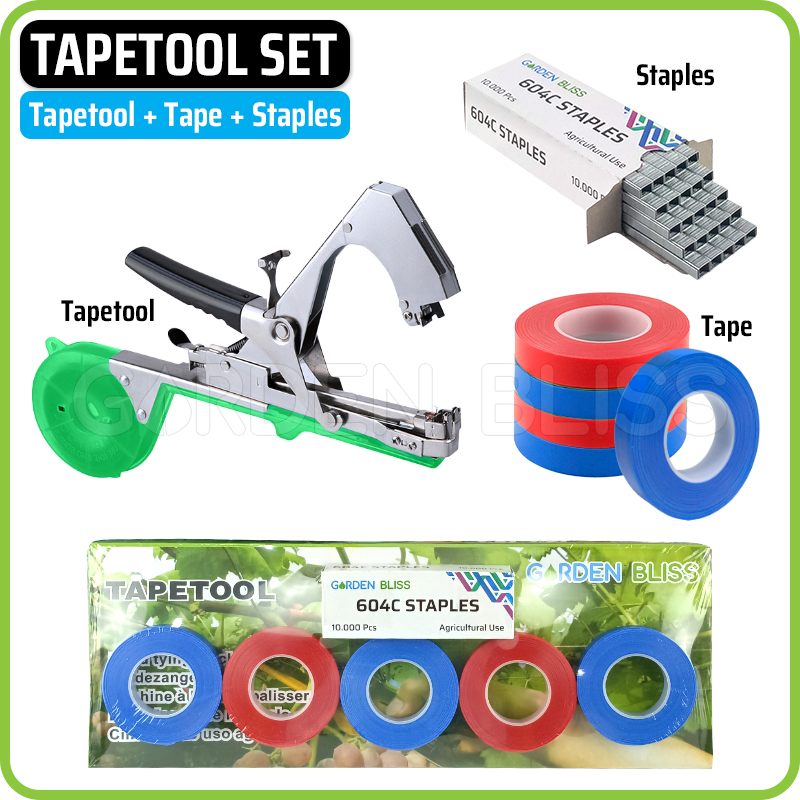 

DANIPERSIK123 - TAPETOOL STARTER KIT BUNDLE ALAT PENGIKAT TANAMAN + TAPE & STAPLES