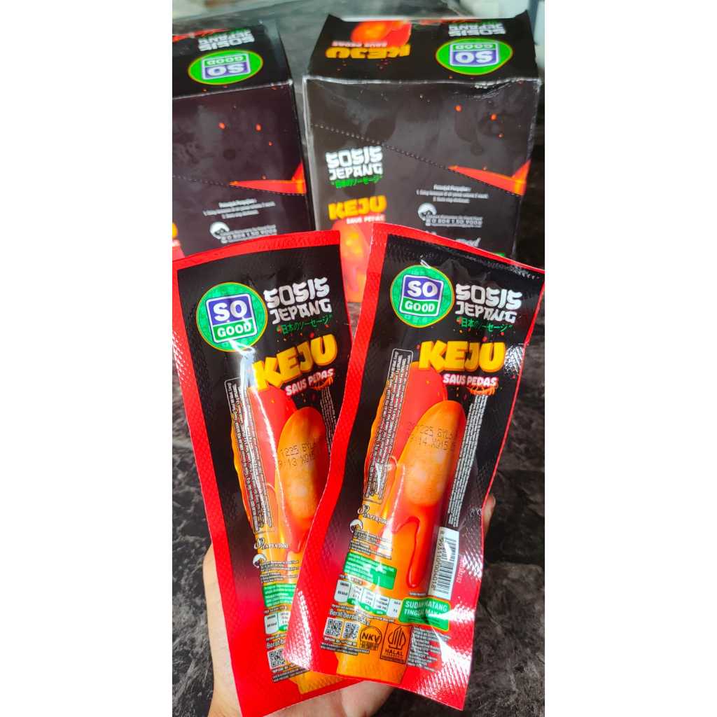

Sosis Jepang so good saus pedas/Sosis single so good keju saus pedas