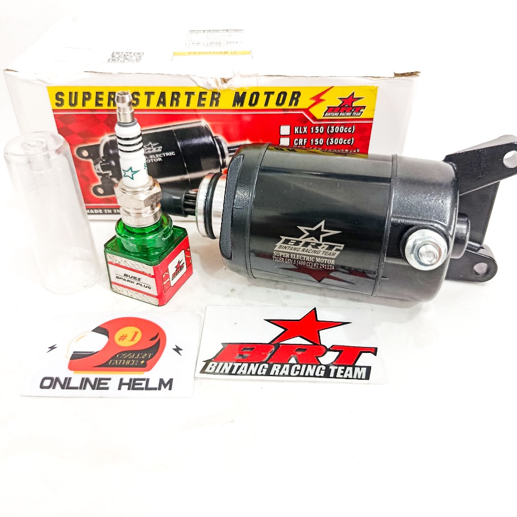 DINAMO STARTER BORE UP BRT TIGER GL PRO GL MAX MEGAPRO CB100 400cc STATER (FREE BUSI+STIKER BRT)