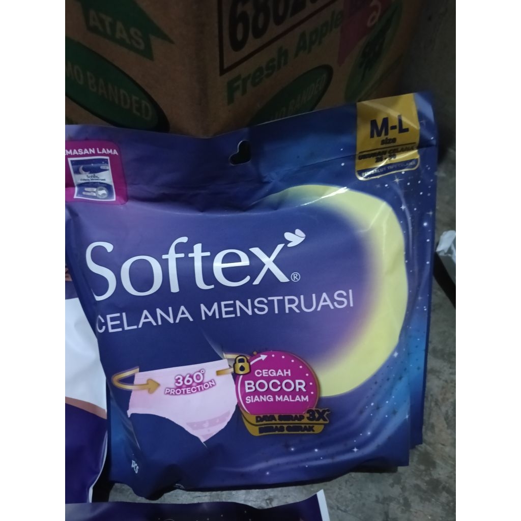 SOFTEX CELANA MENSTRUASI ALL SIZE M-L ISI 2PCS. SOFTEX ANTI BOCOR. SOFTEX PEMBALUT CELANA. PEMBALUT 