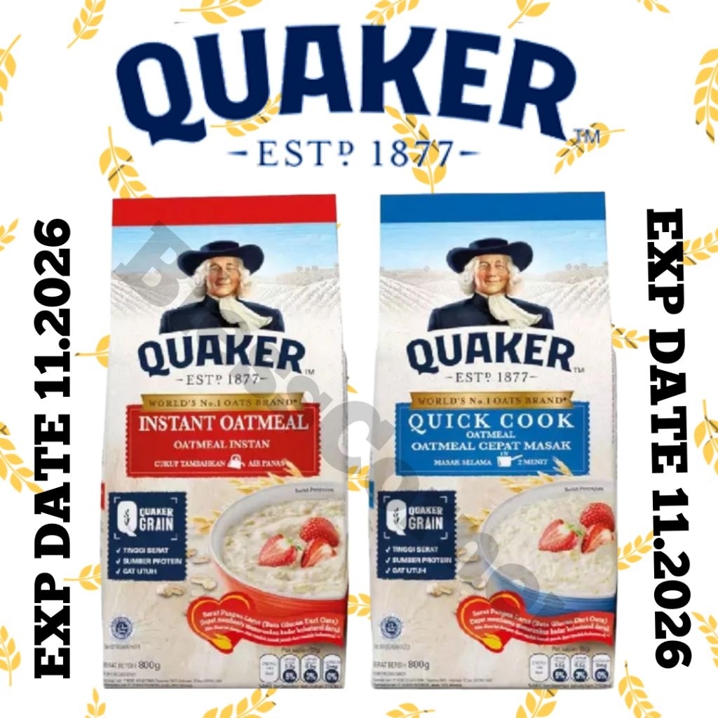 

Quaker Oat 800 Gr Quaker Oatmeal Quaker Rolled Oat