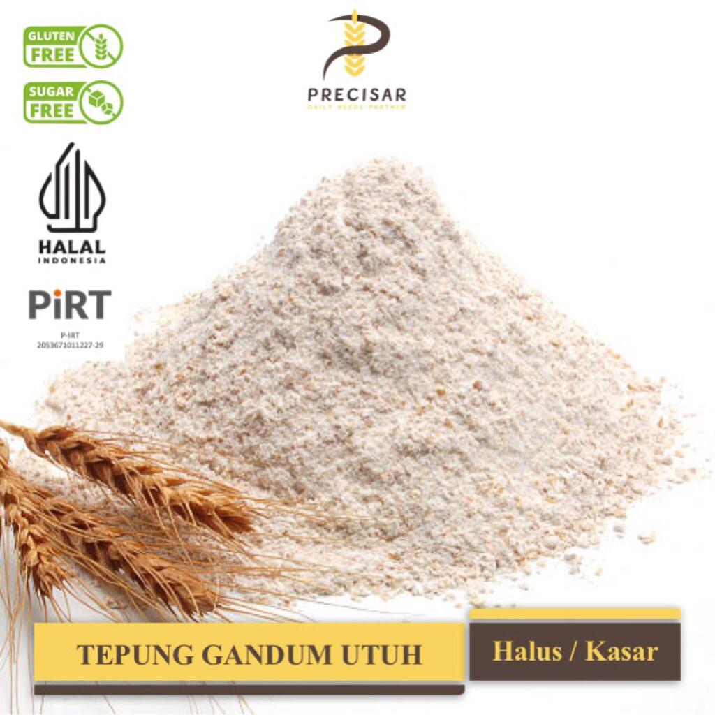 

Tepung Gandum Utuh / Whole Wheat Flour - Natural | Organic | Vegan | Sugar Free - Kasar & Halus